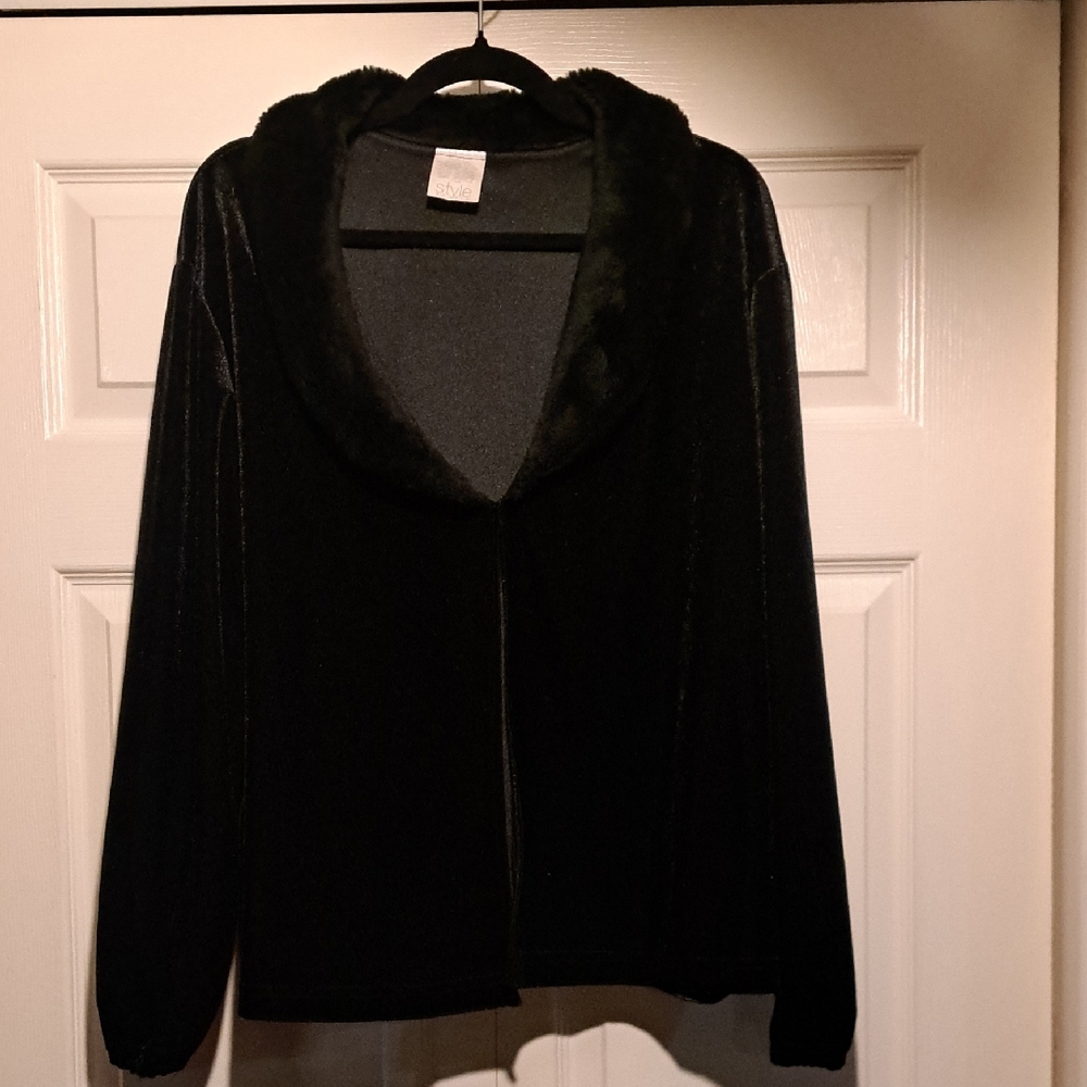📽Elegant Black Women's cardigan jacket overcoat cape,Style With Shimmer & Shine
